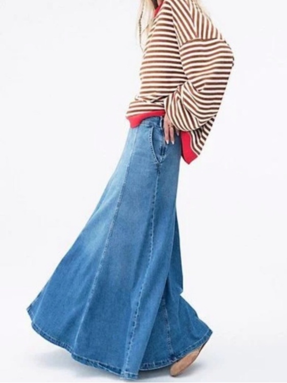 we the free catch the sun denim maxi